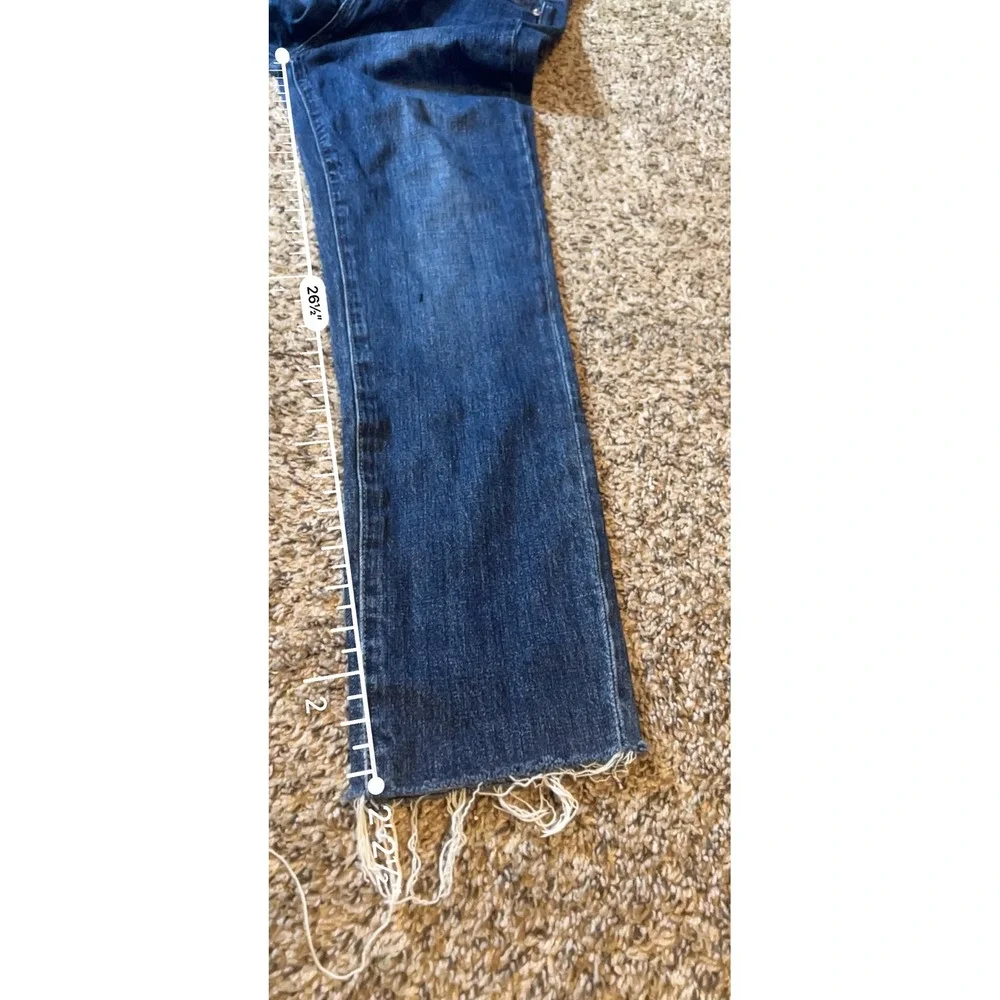 Pistola High Rise Straight Leg Distressed Jeans Dark Wash P6643CSF-ESX Womens 27